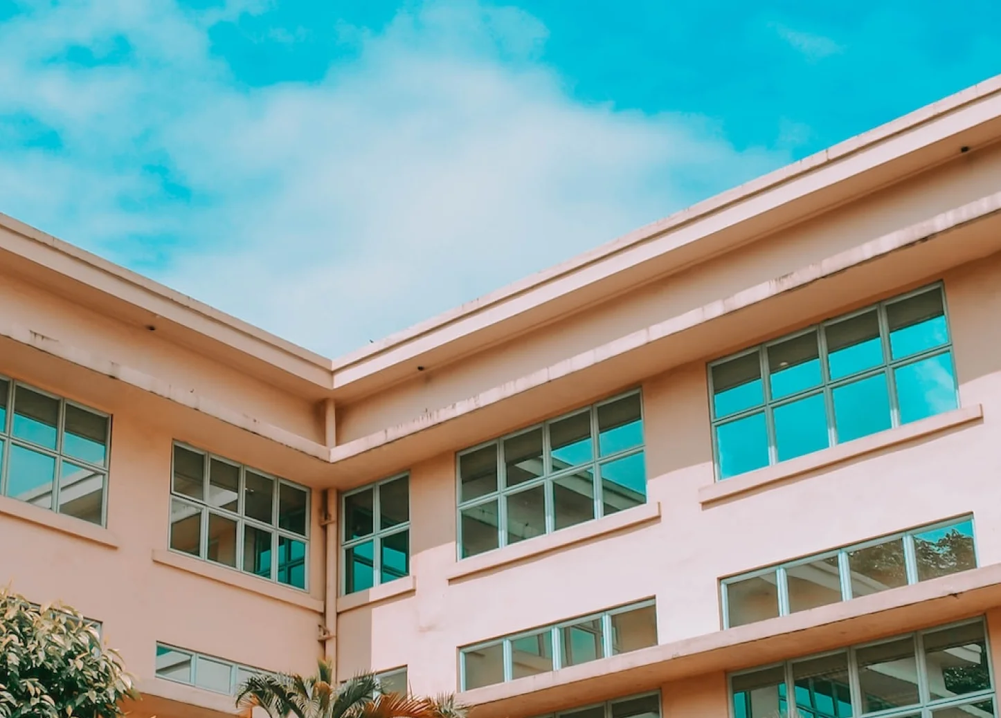 picture of a pink building